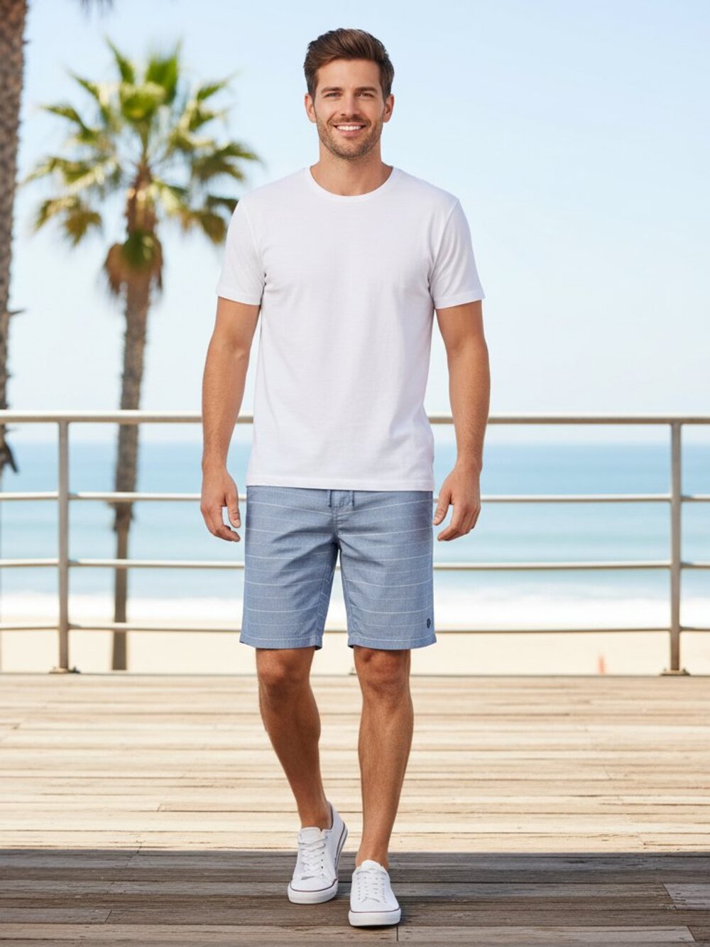 Hang Ten Hybrid Striped Shorts NWT Blue XXL